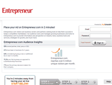 Tablet Screenshot of entrepreneur.adblade.com